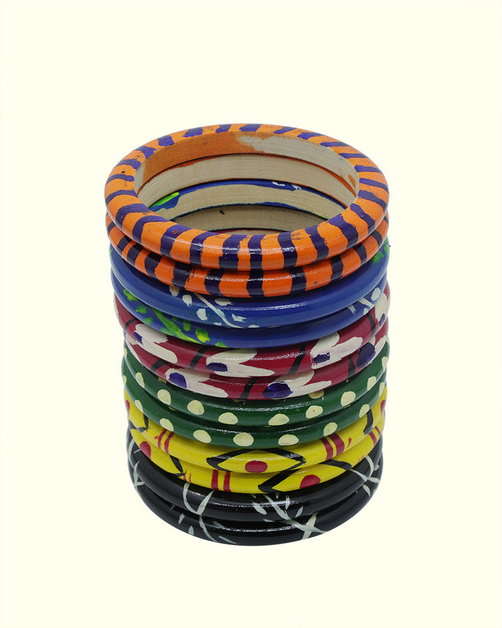 2.75" Wide 1 Dozen of Wooden Bangles