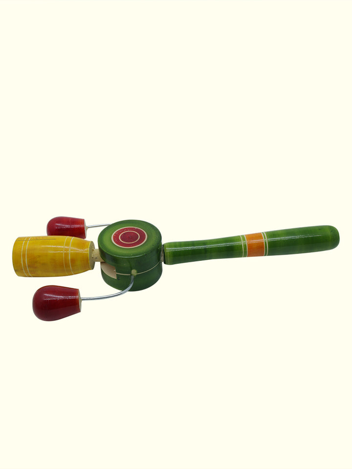 8.5" Wooden Rattle Toy for Kids