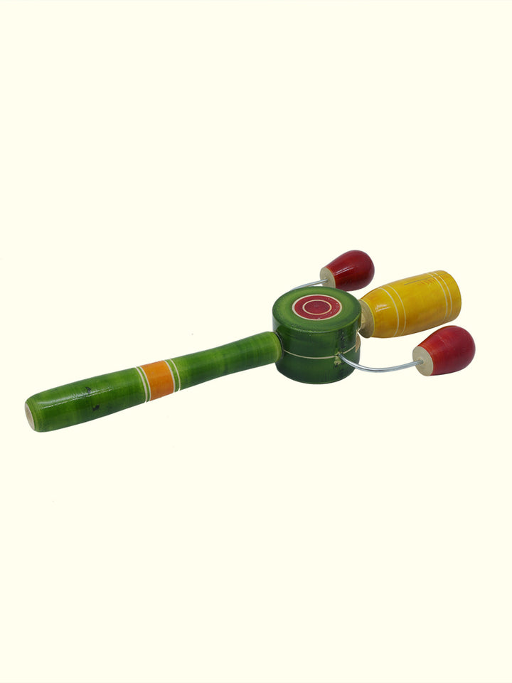 8.5" Wooden Rattle Toy for Kids