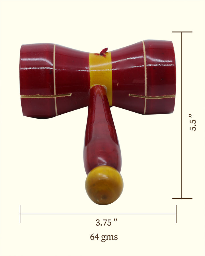 குழந்தைகளுக்கான 5.5" மரத்தால் செய்யப்பட்ட ராட்டில் பொம்மைகள் (டமரம்)