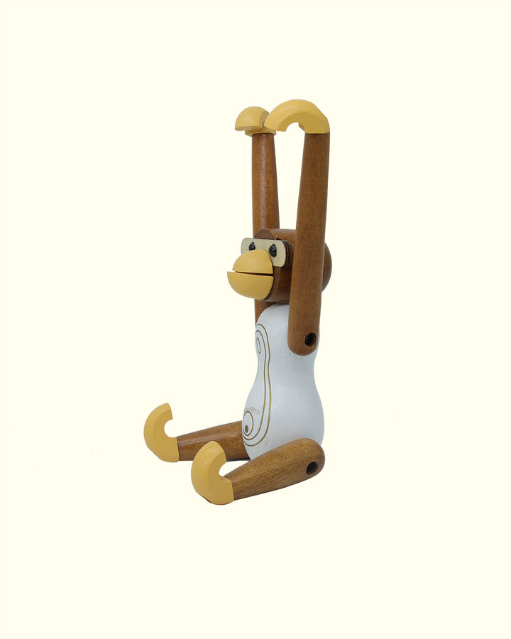 6" Wooden Hanging Monkey Toy