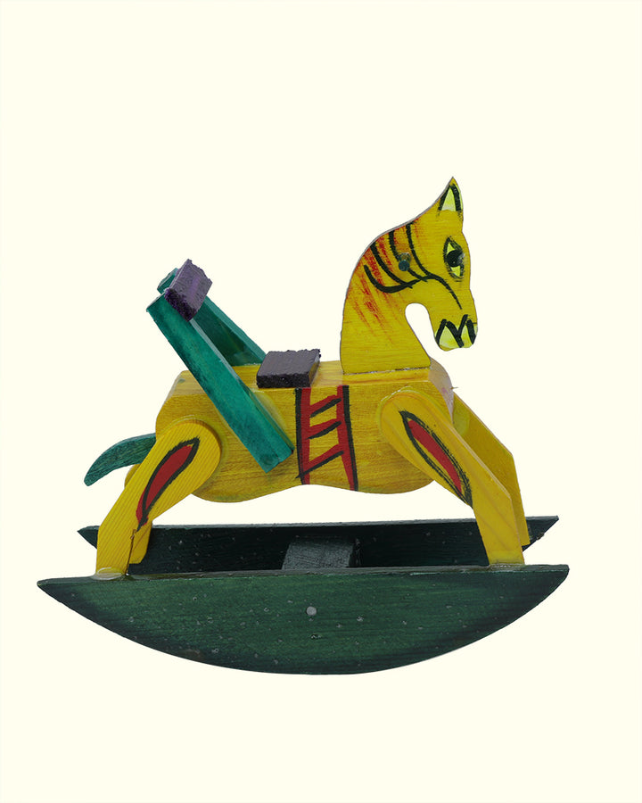 5.5" Wooden Horse Toy for Kids