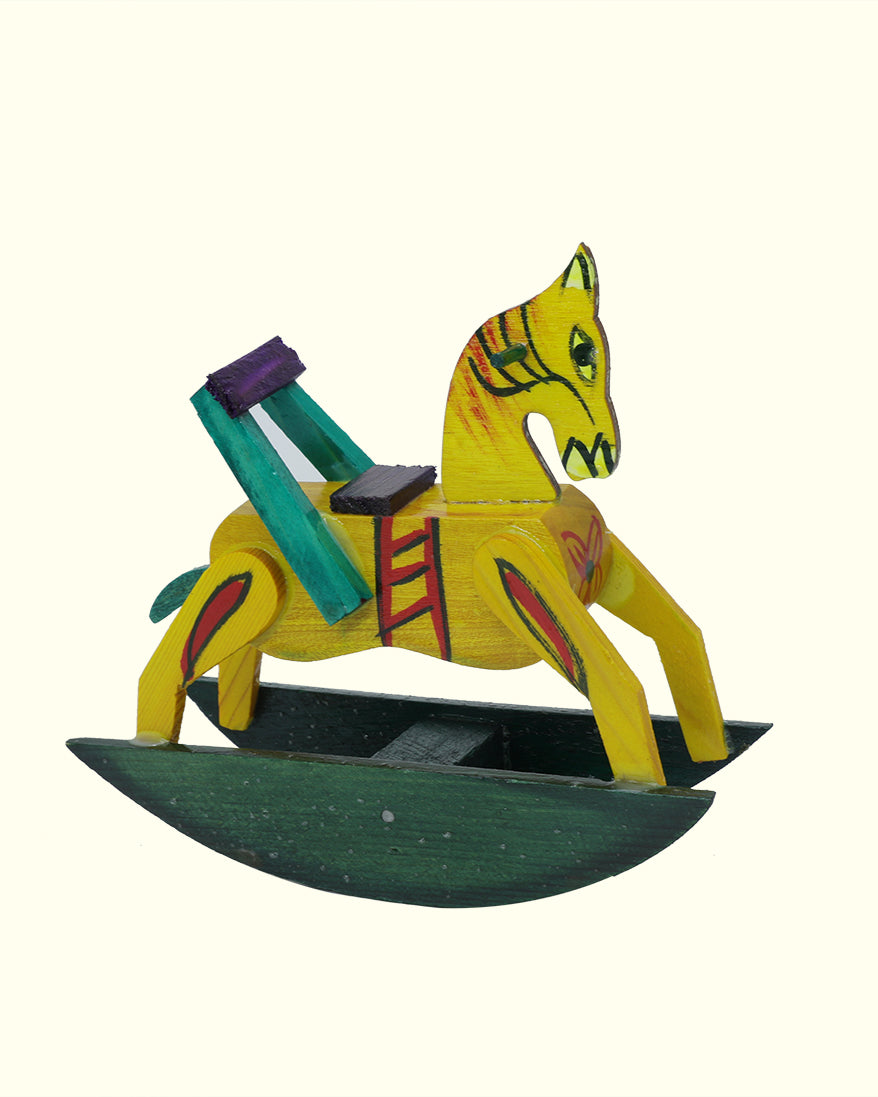 5.5" Wooden Horse Toy for Kids