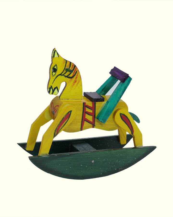 5.5" Wooden Horse Toy for Kids