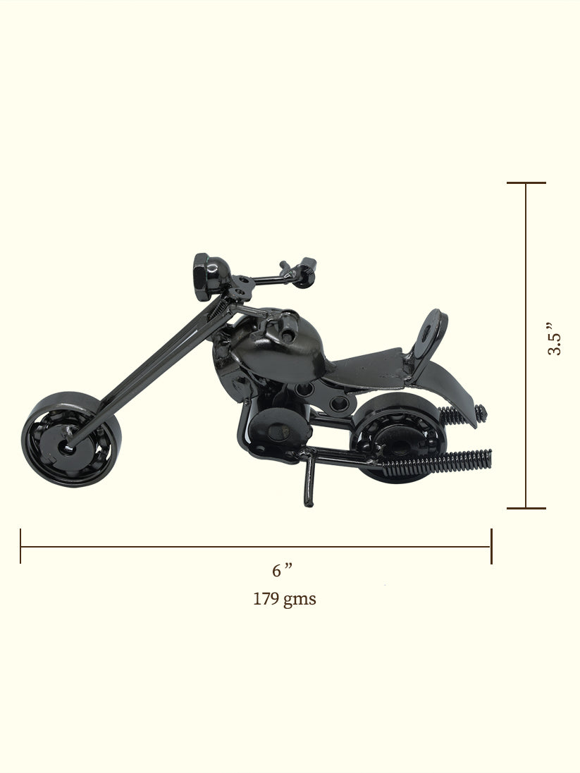 6" Wide Black Metal Bike Toy For Kids