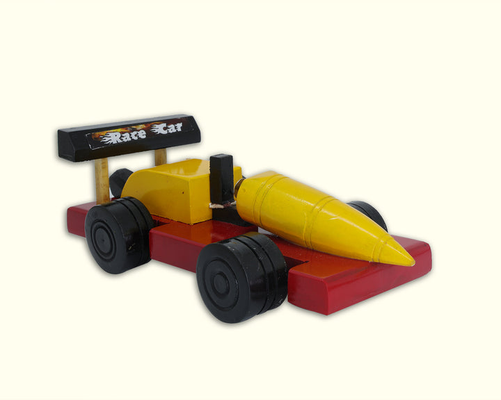 8.5" Wide Wooden Race Car Toy for Kids