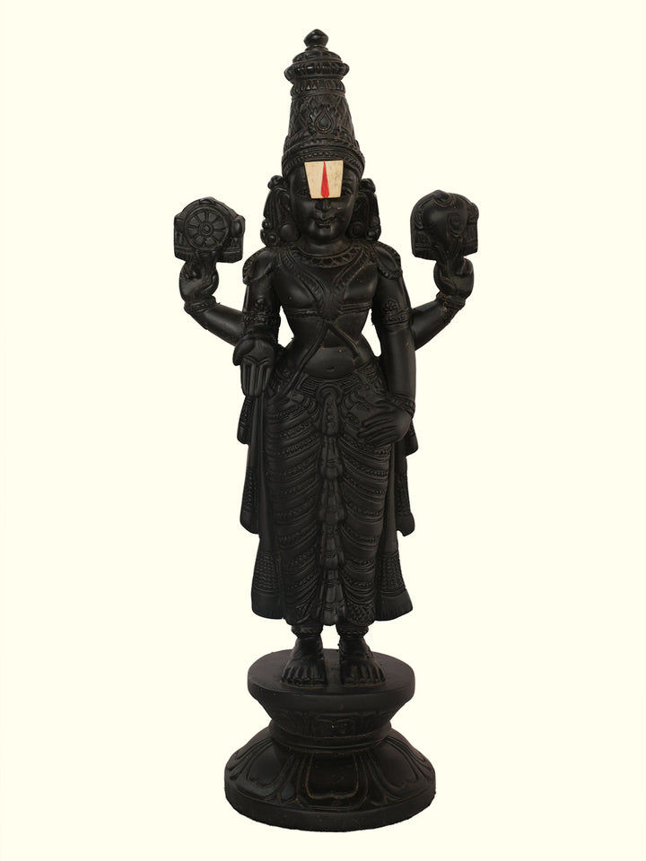 18" Wooden Balaji Statue (Black Colour)