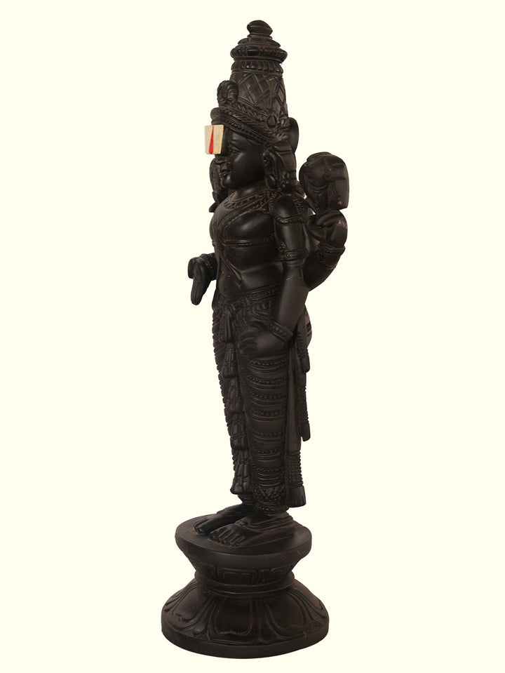 18" Wooden Balaji Statue (Black Colour)