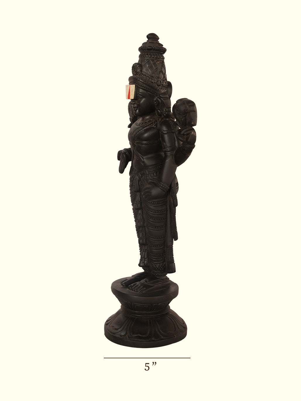 18" Wooden Balaji Statue (Black Colour)