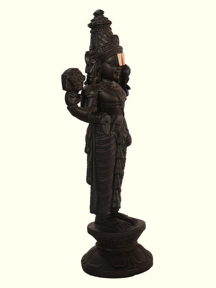 18" Wooden Balaji Statue (Black Colour)