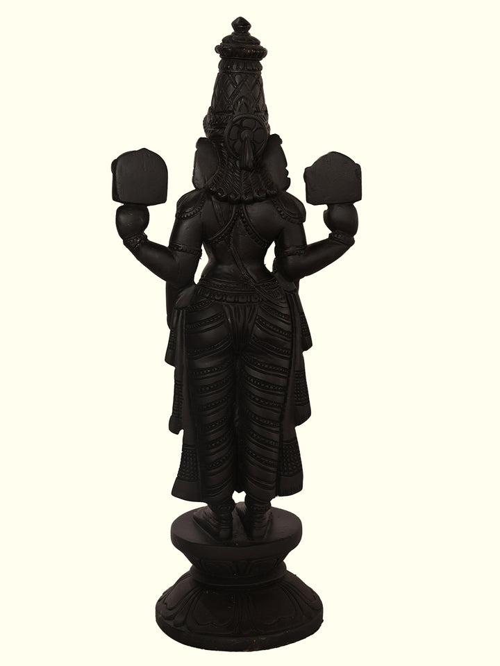 18" Wooden Balaji Statue (Black Colour)