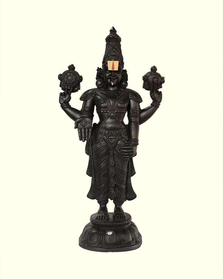 31" Wooden Balaji Statue (Black Colour)