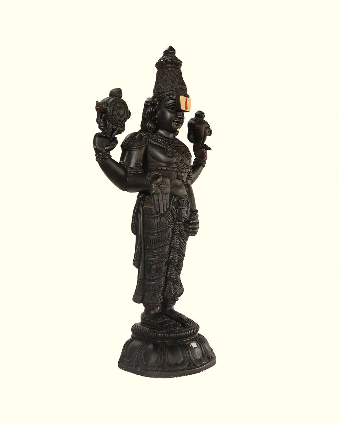 31" Wooden Balaji Statue (Black Colour)