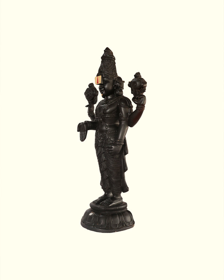 31" Wooden Balaji Statue (Black Colour)