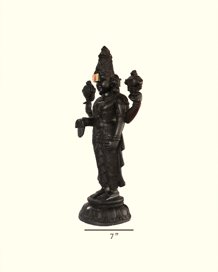 31" Wooden Balaji Statue (Black Colour)