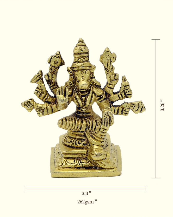 3.25" வாராஹி தேவி (அம்மன்) பித்தளை சிலை