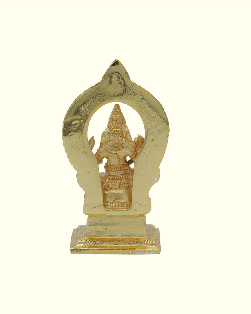 4" Ganapathy with "Arch Design" (Brass Idol)