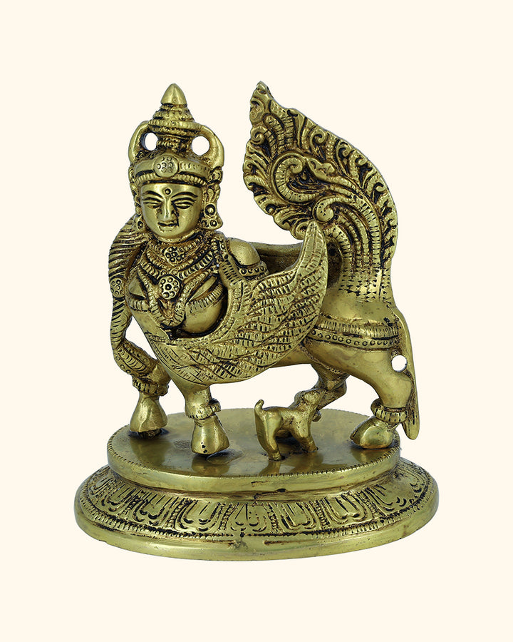 6” Brass Kamadhenu Idol