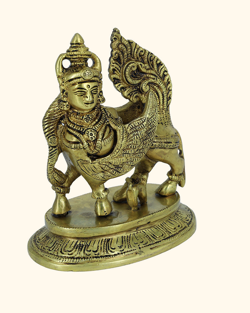 6” Brass Kamadhenu Idol