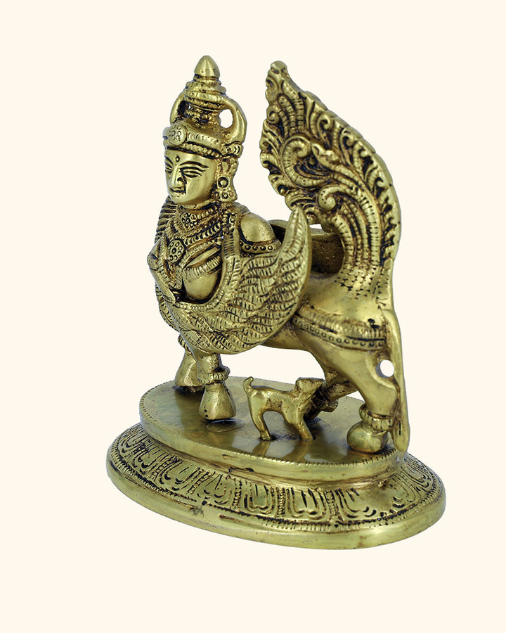 6” Brass Kamadhenu Idol