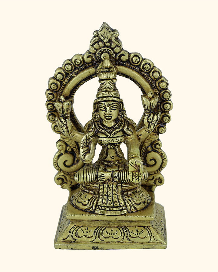 5.5” Divine Brass Arch Lakshmi Idol