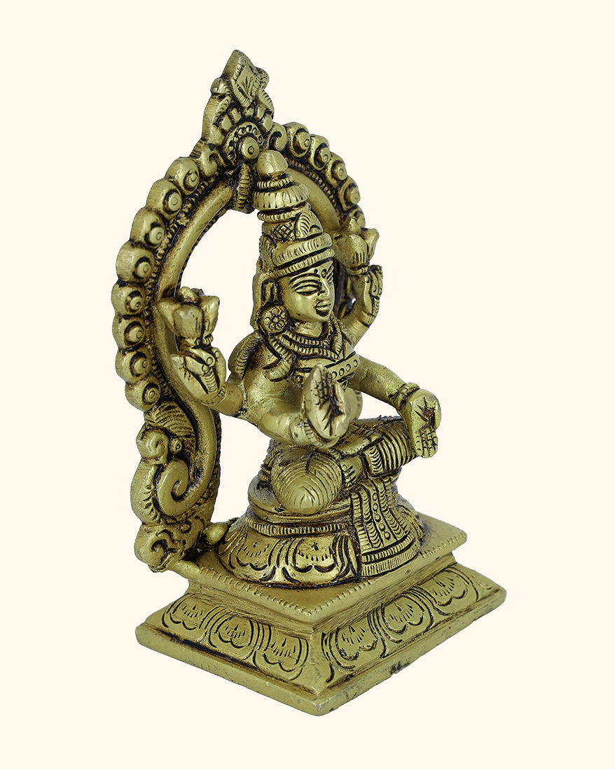 5.5” Divine Brass Arch Lakshmi Idol