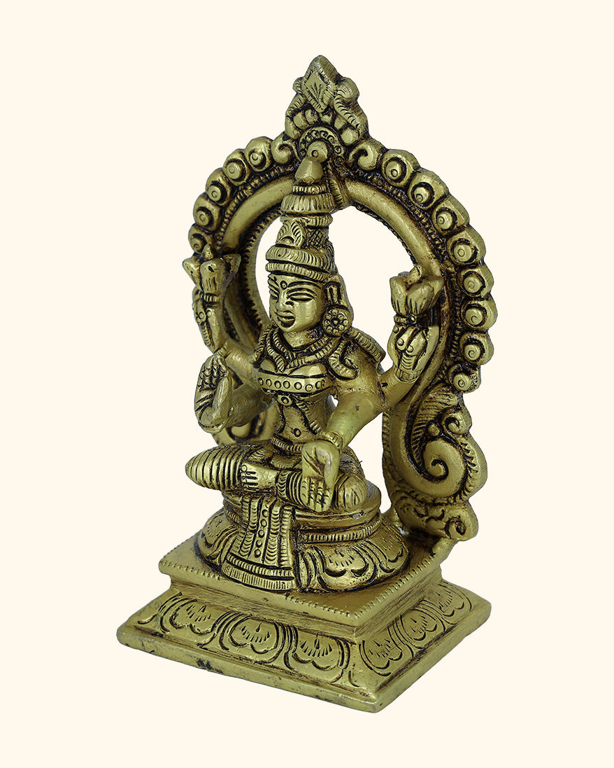 5.5” Divine Brass Arch Lakshmi Idol