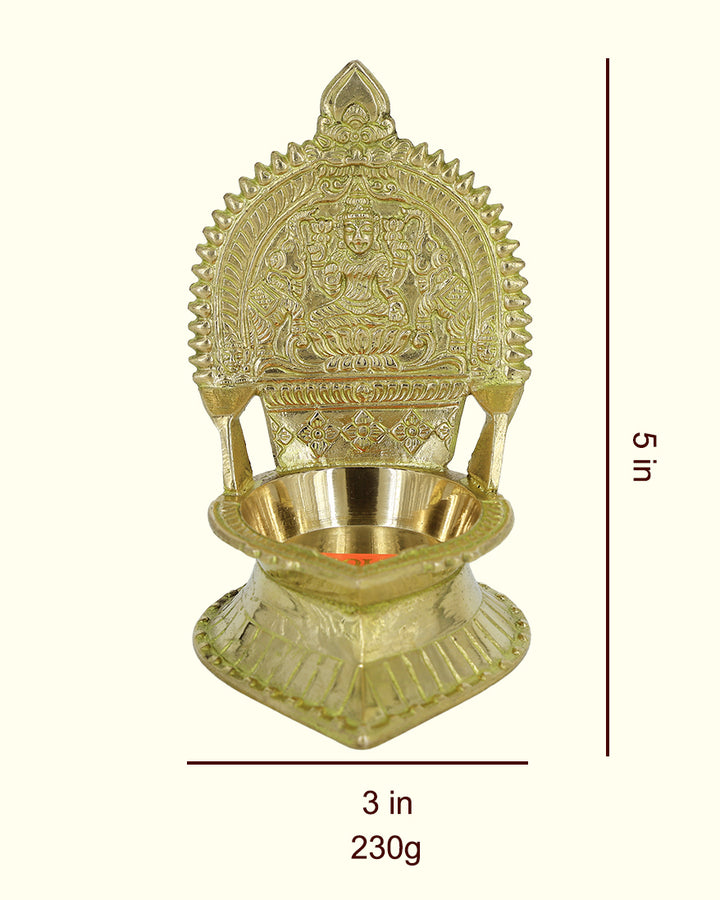 5” Divine Brass Kamakshi Deepam