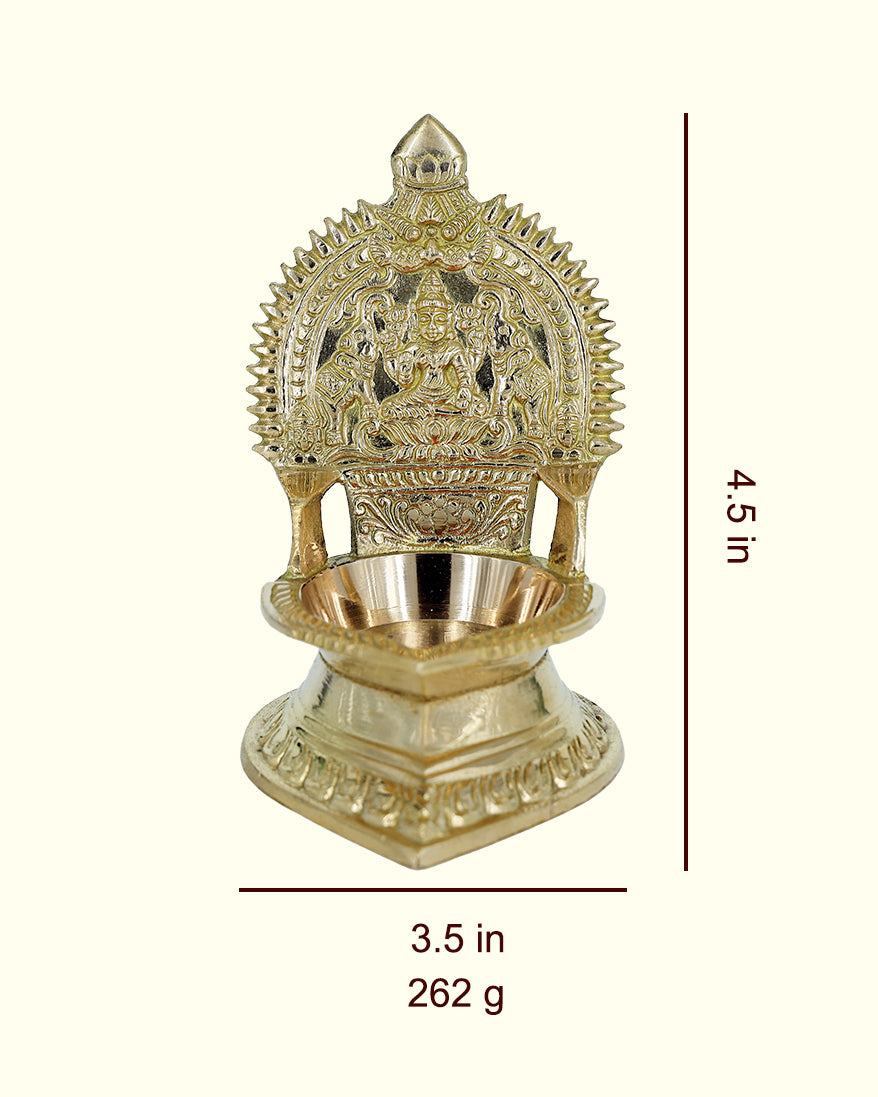 4.5” Brass Kamakshi Deepam