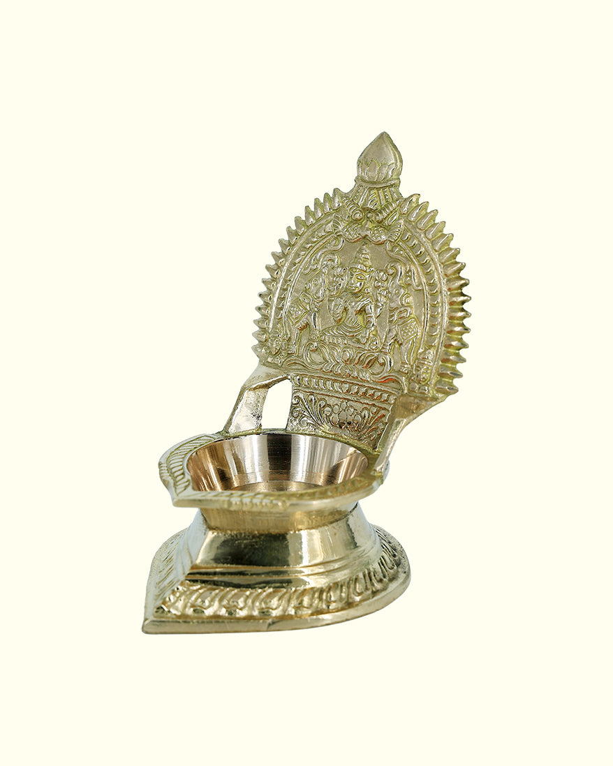 4.5” Brass Kamakshi Deepam