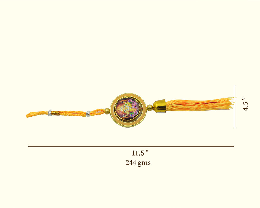 11.5" గణపతి కార్ హ్యాంగింగ్ డెకర్ ఆర్నమెంట్