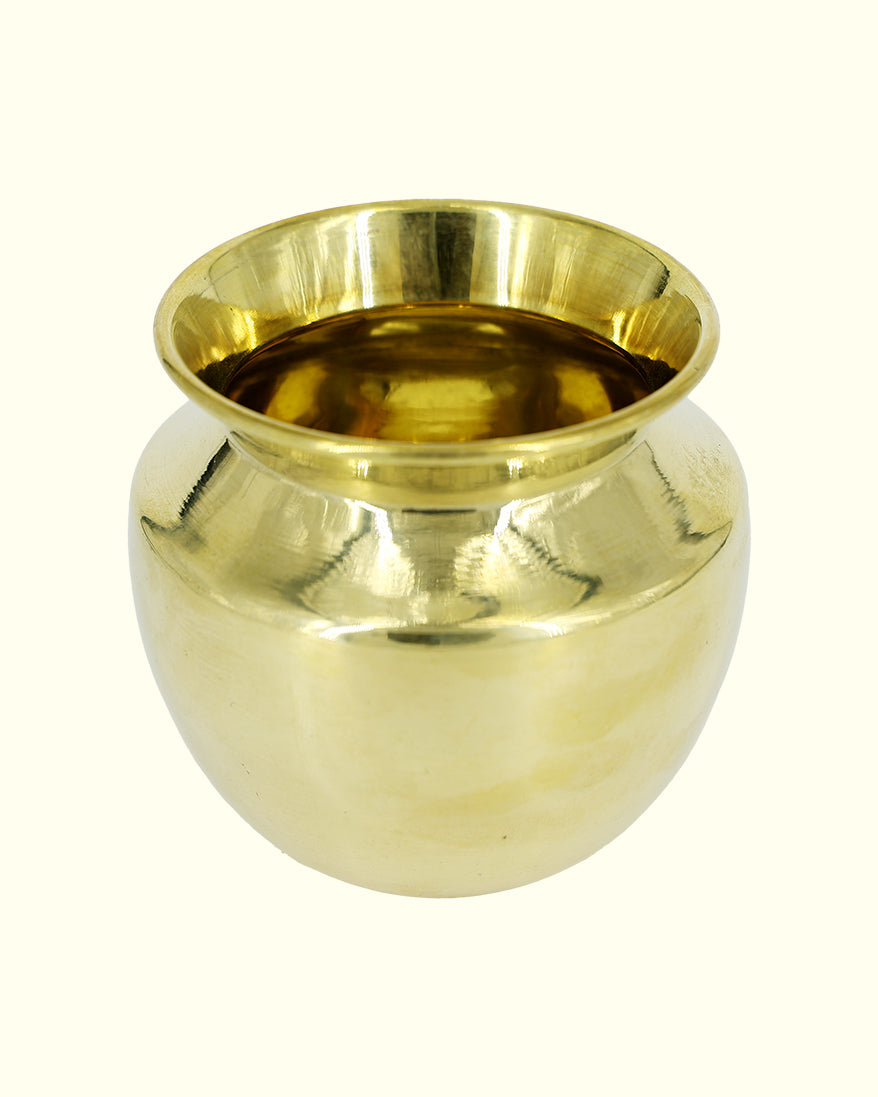 3.5”  Golden Elegance Brass Chombu