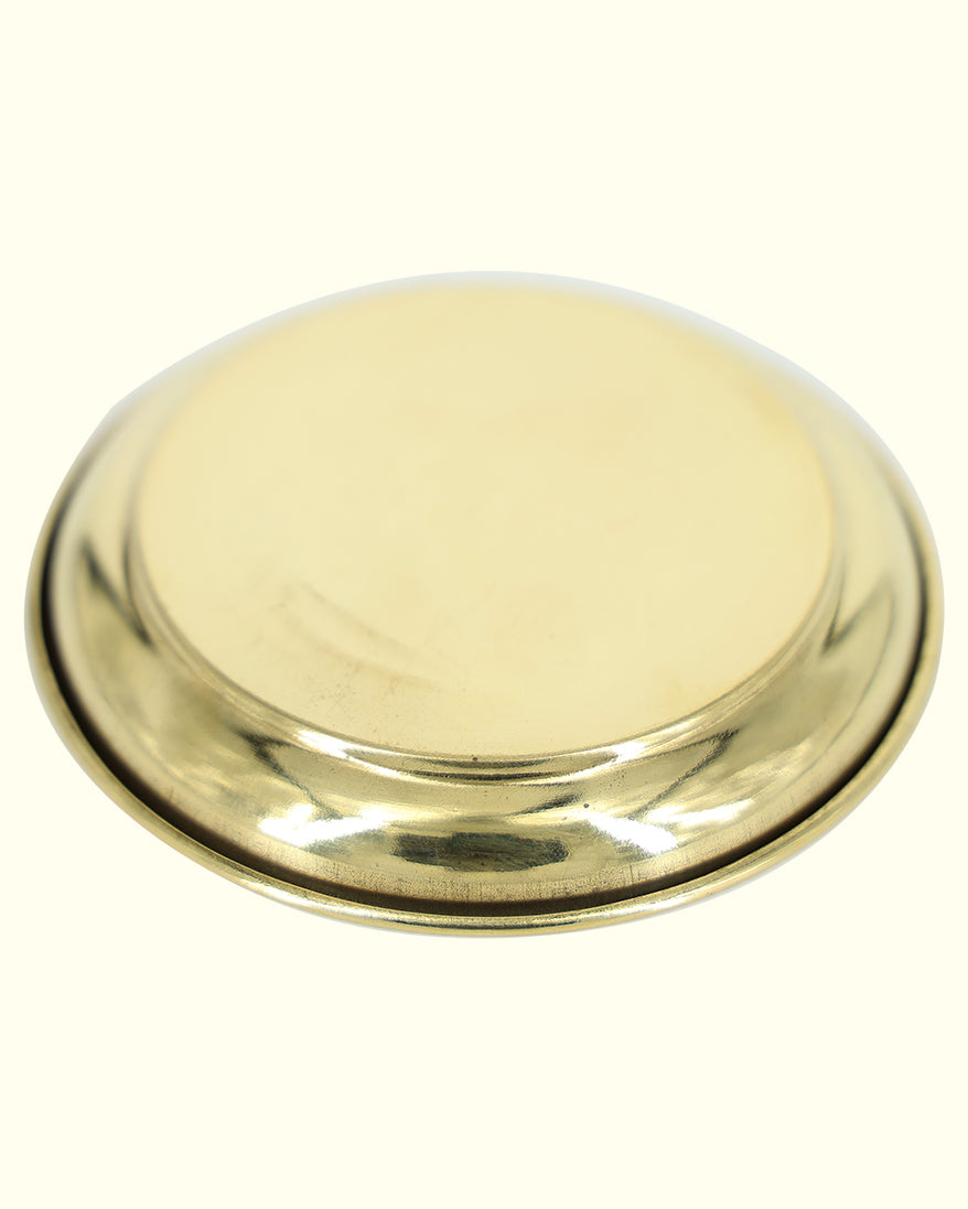 4” Delicate Brass Plain Alva Plate