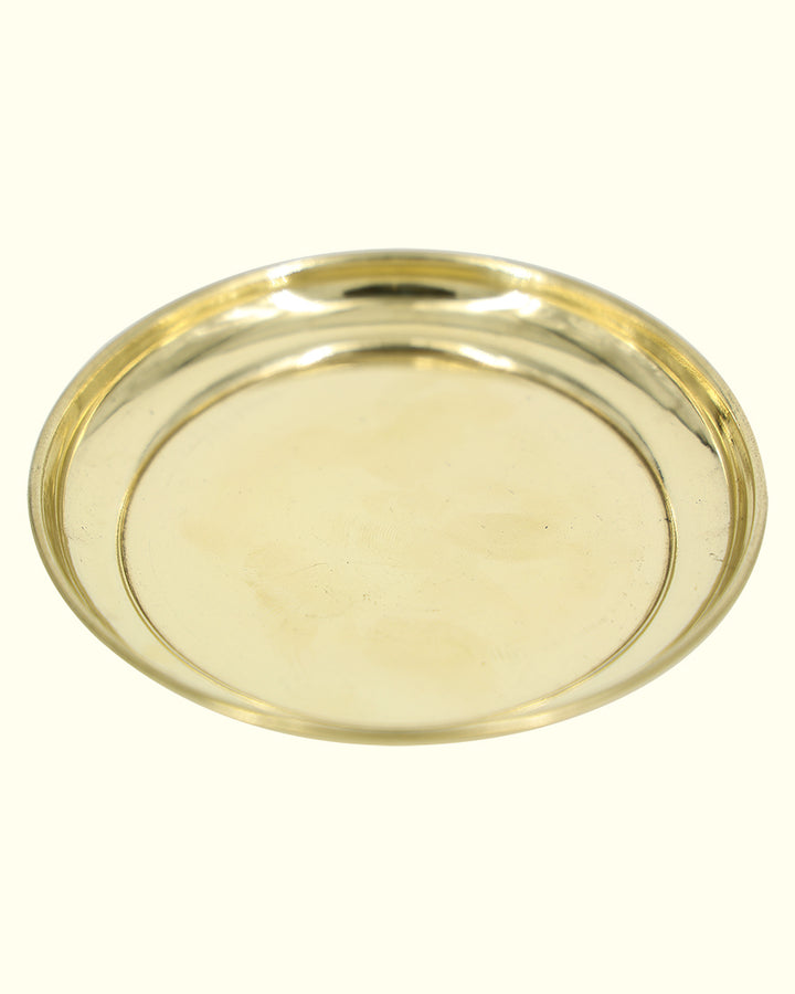 4.5” Exquisite Brass Plain Alva Plate