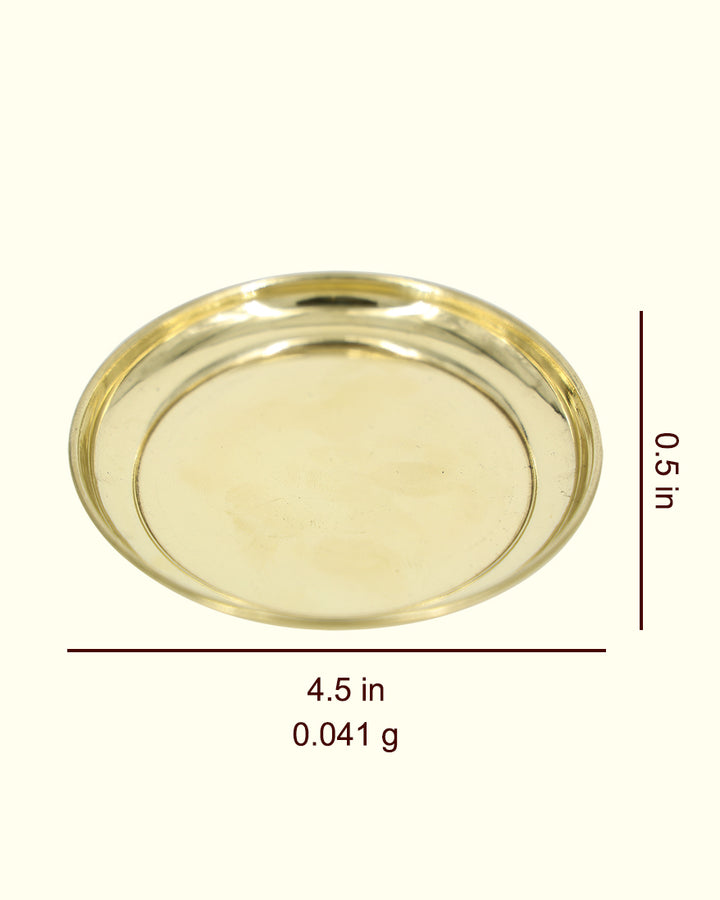 4.5” Exquisite Brass Plain Alva Plate