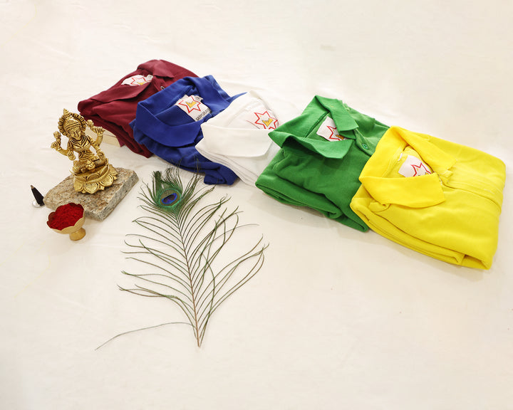 Embrace Spiritual Elegance With Sripuram T-Shirt In Five Vibrant Colours.