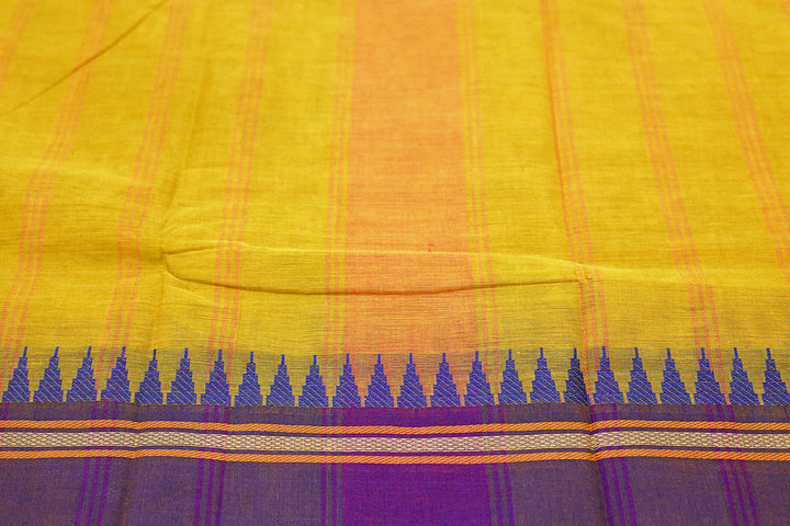 Kanchi Cotton Saree with Jacquard Border – Elegant Plain Weave