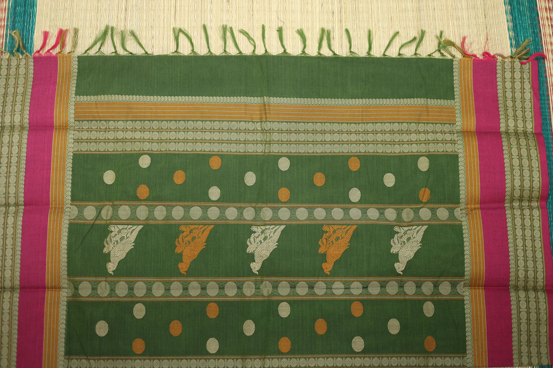 Kuttrala Kuravanchi Cotton Saree with Blouse Piece – A Heritage Weave