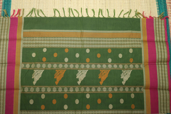 Kuttrala Kuravanchi Cotton Saree with Blouse Piece – A Heritage Weave