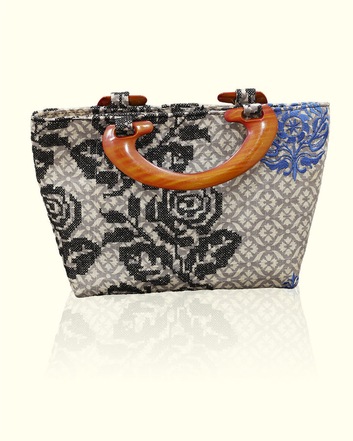 Artisanal Hand Block Clutch Exquisite Embroidered Design