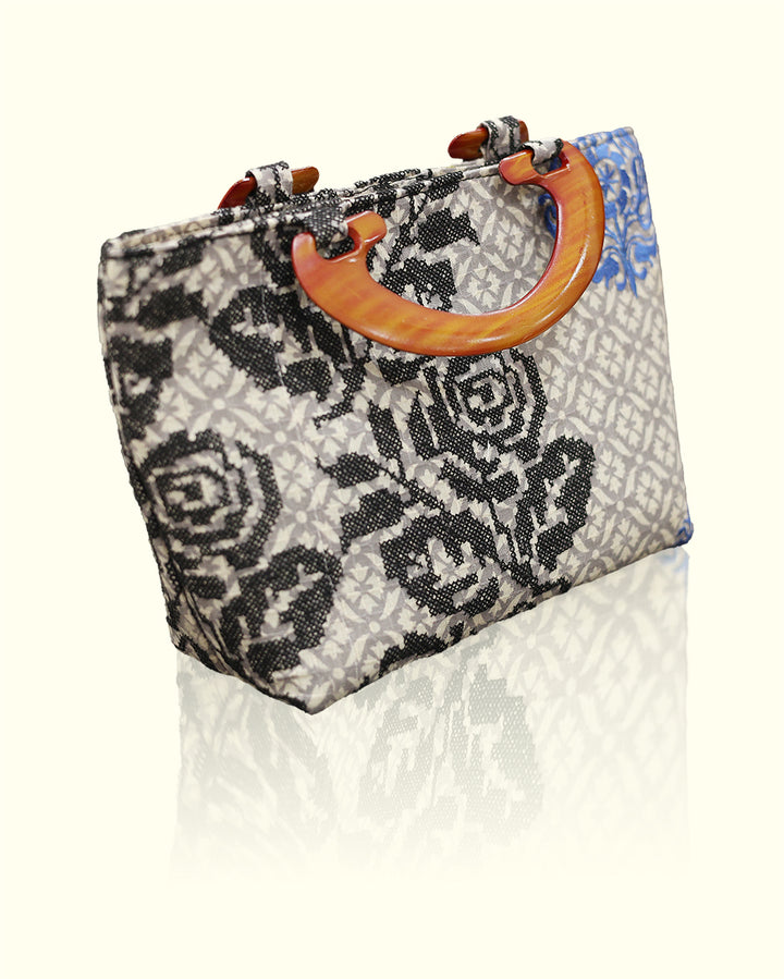 Artisanal Hand Block Clutch Exquisite Embroidered Design