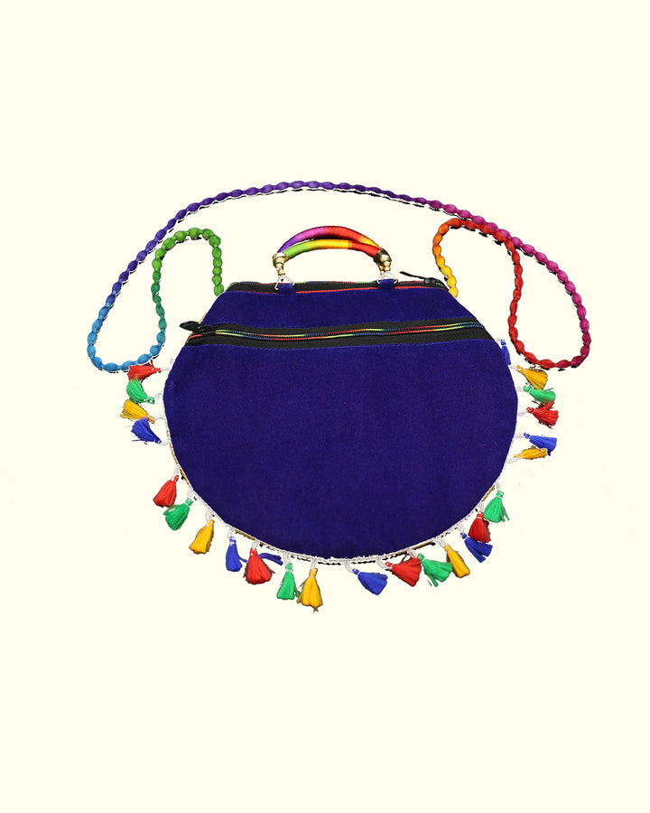 Rajasthani Handcrafted Sling Bag- Vibrant Multi-coloured Thread Embroidery