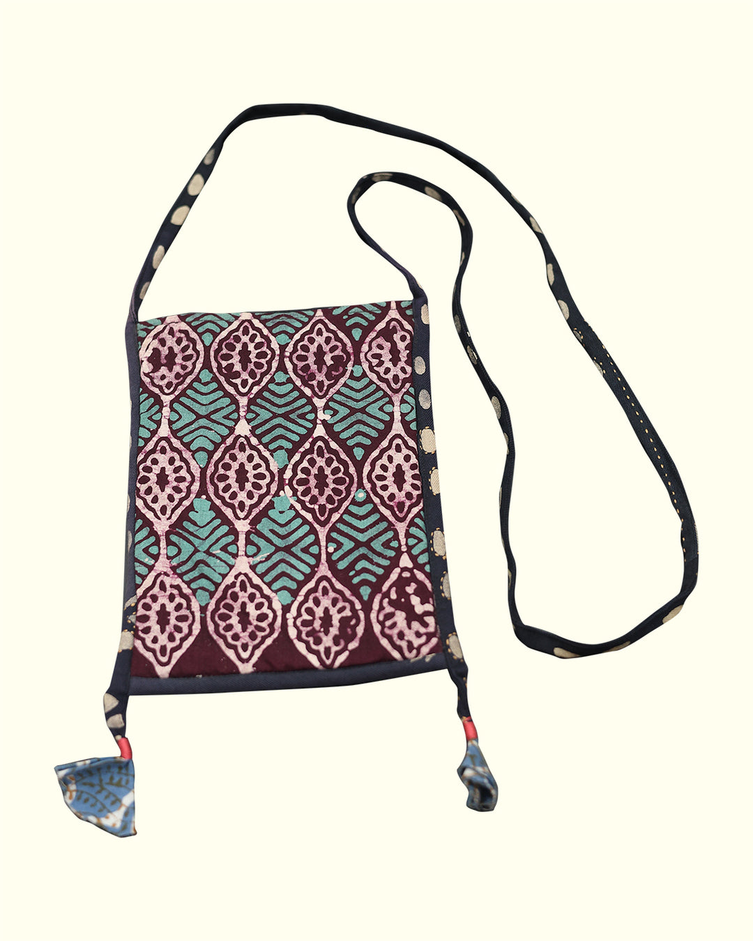 Artisan Sling Bags Hand-Blocked Designs with Natural Vegetable Dyes on Pure Cotton