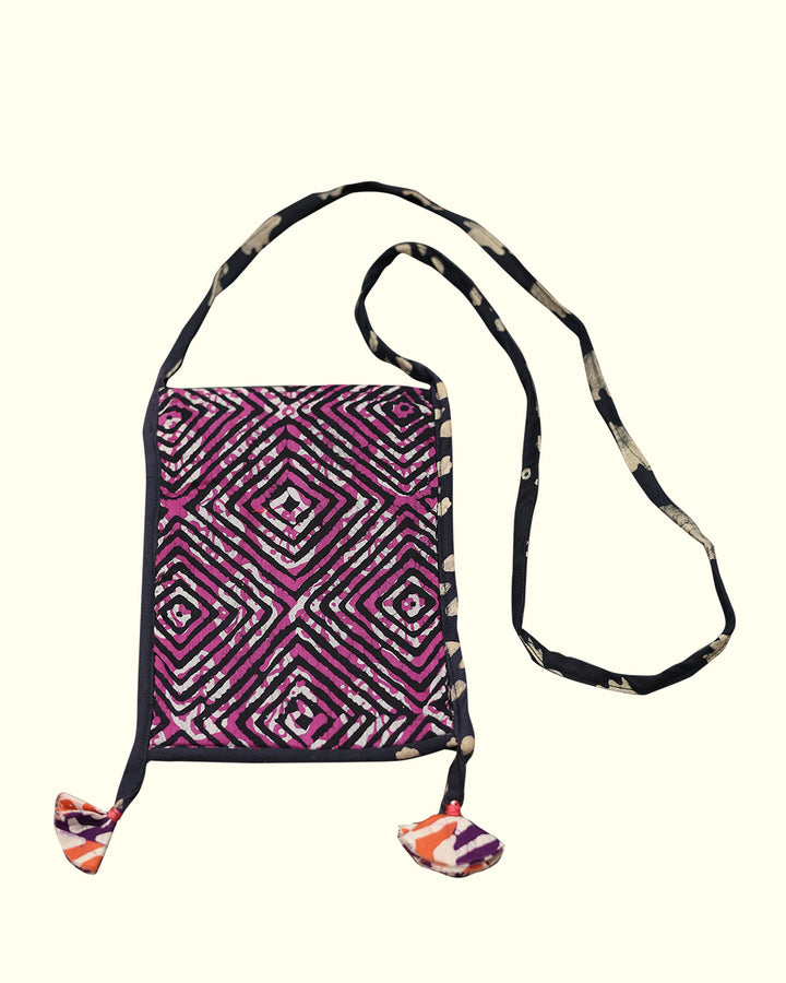 Artisan Sling Bags Hand-Blocked Designs with Natural Vegetable Dyes on Pure Cotton