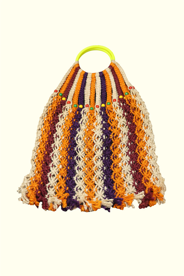 Special Hand Knitted Jute Produce Bag Sustainable Carryall for Fresh Goods