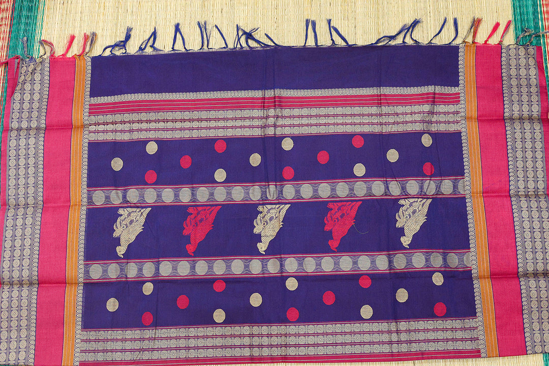 Kuttrala Kuravanchi Cotton Saree with Blouse Piece – A Heritage Weave