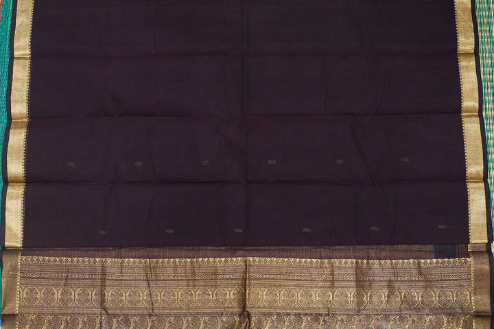 Cotton Saree with Zari Paithani Border and Butta with Blouse Piece