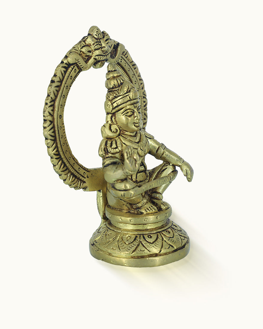 4.5" Brass Ayyappa Idol