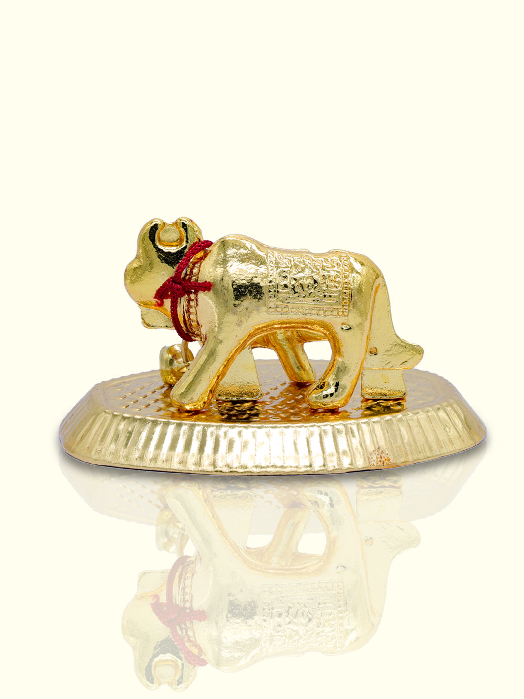 1.75" Metal Gho-mata ( Cow with calf) - Sripuram Store