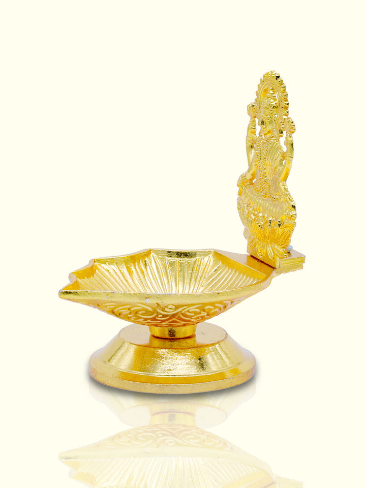 3.5" Metal Laxmi Depam - Sripuram Store